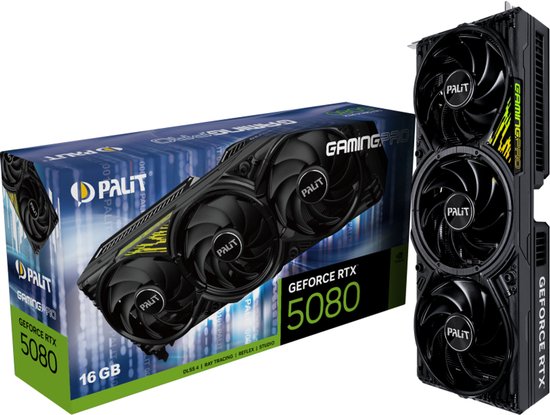 Palit GeForce RTX 5080 GamingPro V1 NVIDIA 16 GB GDDR7 Videokaart afbeelding