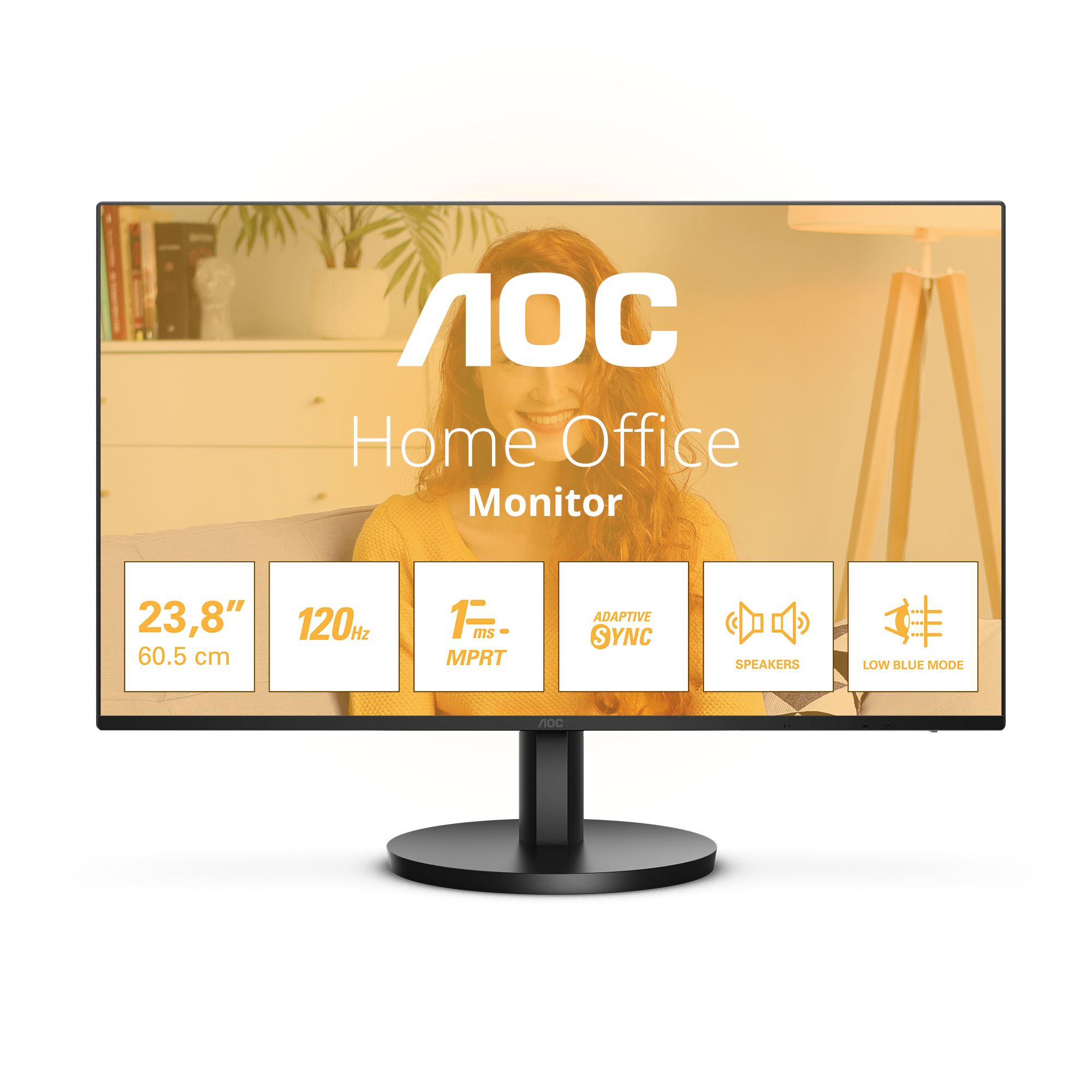 AOC B3 24B3QA2 computer monitor 60,5 cm (23.8") 1920 x 1080 Pixels Full HD LED Zwart afbeelding