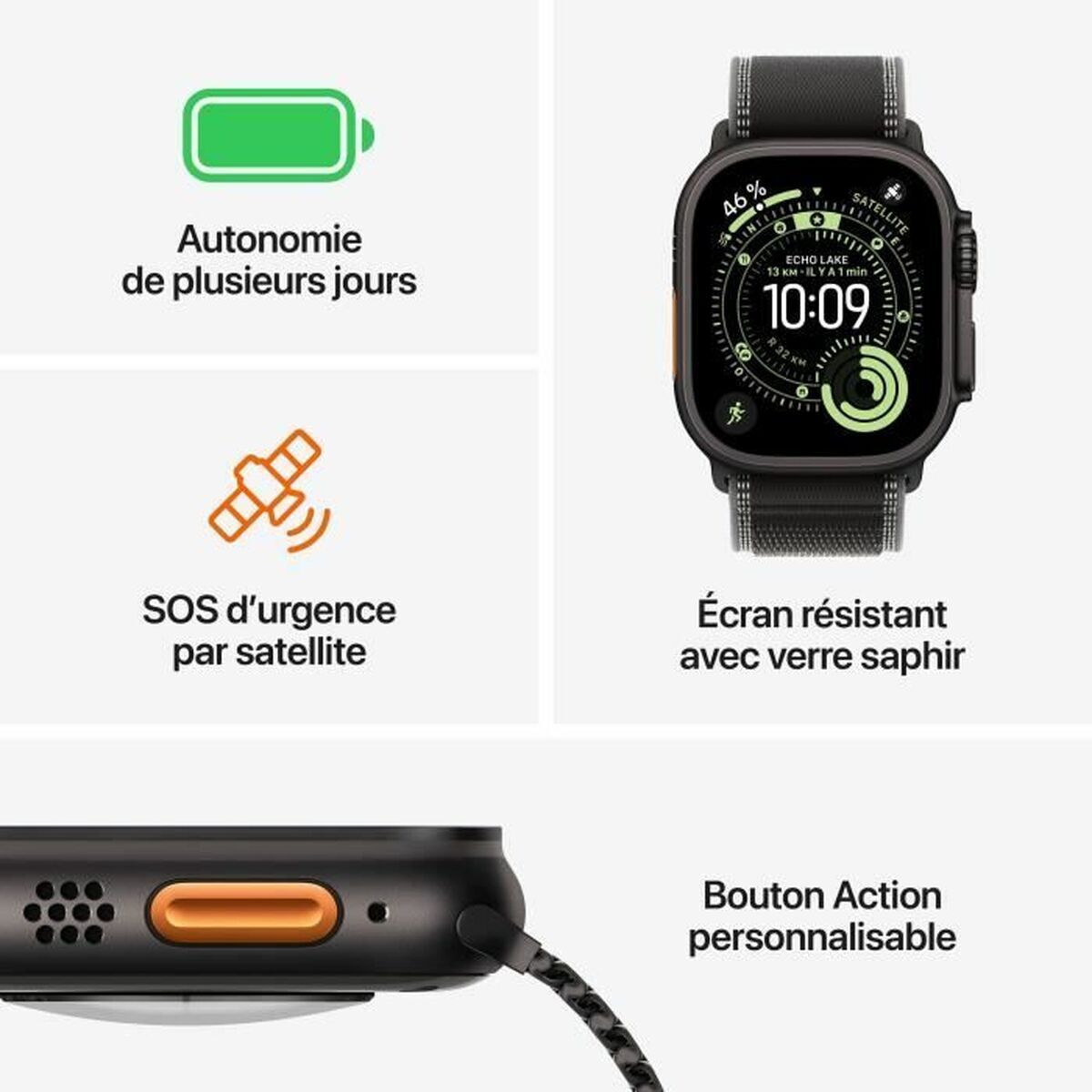 Smartwatch Apple Blauw Titanium 49 mm - Afbeelding 3