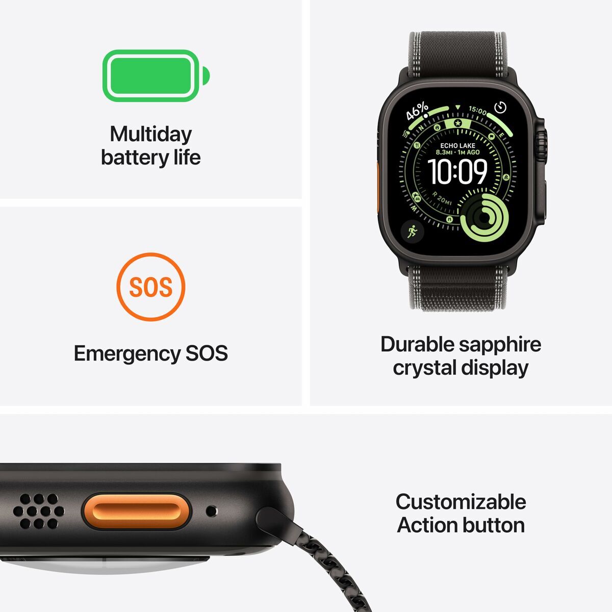 Smartwatch Apple Zwart 49 mm - Afbeelding 5
