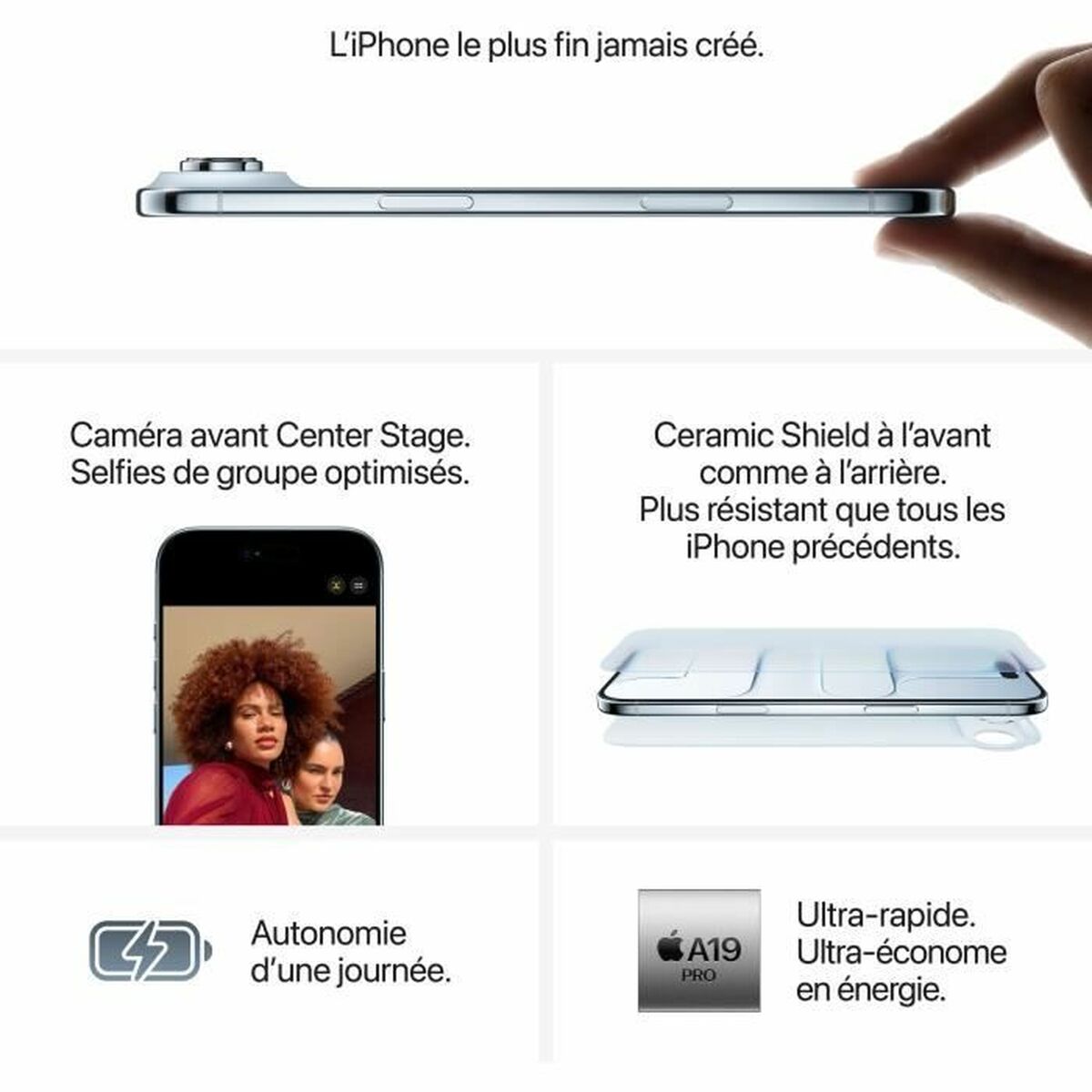 Smartphone Apple iPhone Air 6,5" A19 Pro 256 GB Wit - Afbeelding 6
