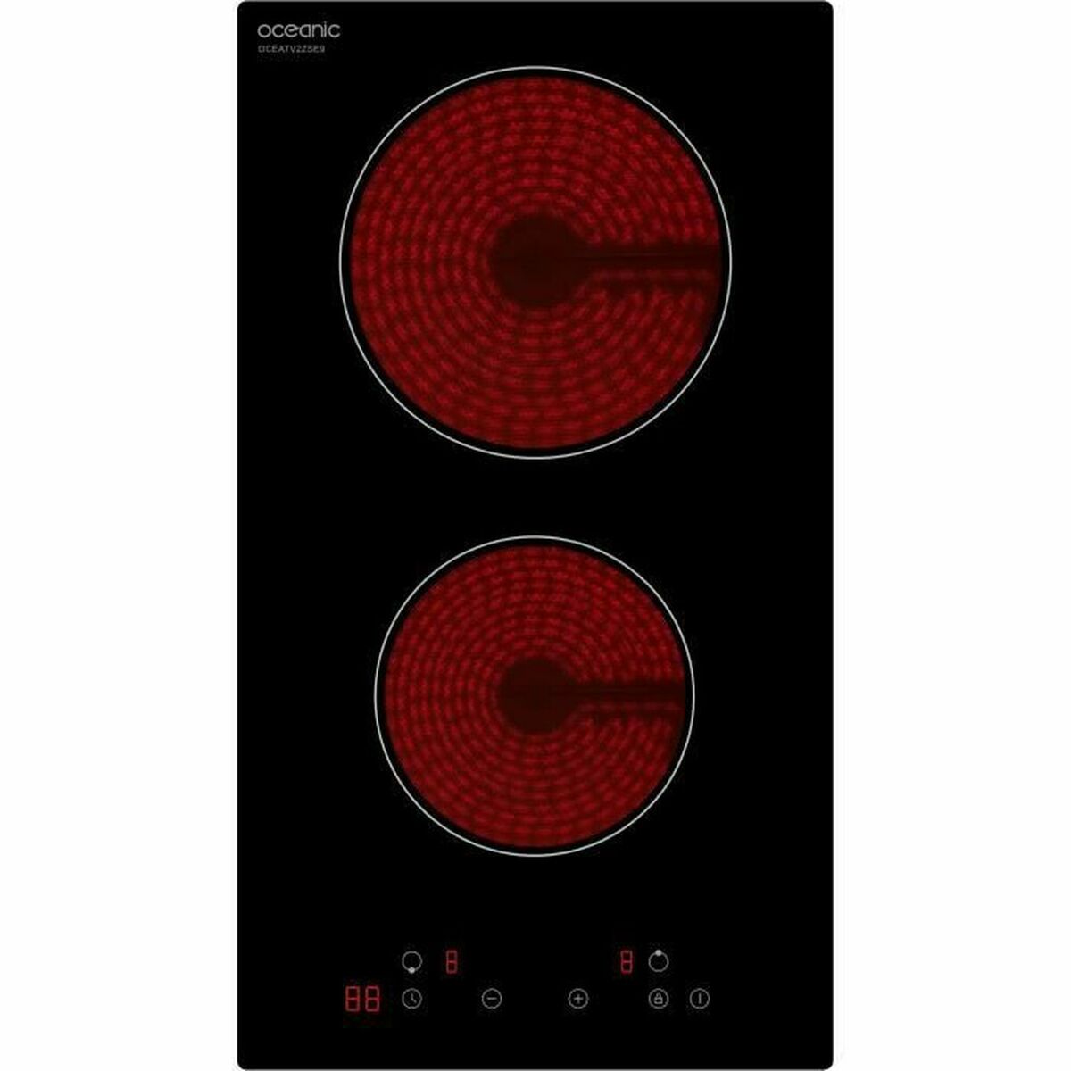 Vitro-keramische Kookplaat Oceanic TV2ZSE9 29 cm 2900 W