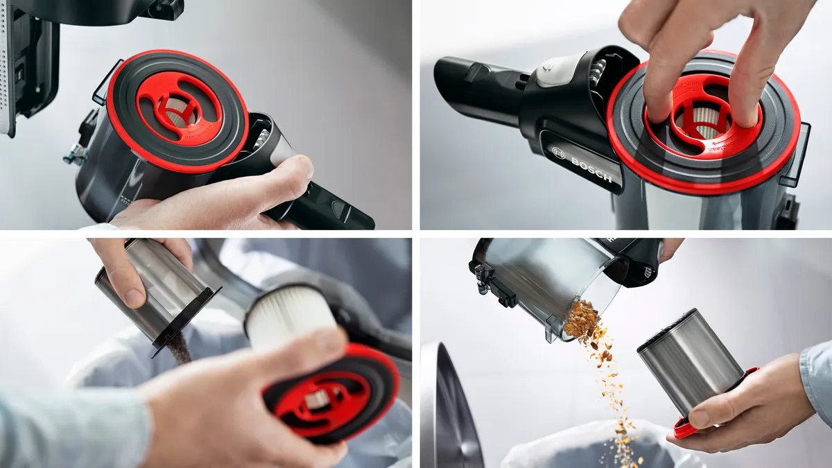 Bosch BSS715FRSH steelstofzuiger & elektrische bezem 2-in-1-steelstofzuiger Batterij/Accu Droog Zakloos 0,3 l Zwart, Zilver 5 Ah - Afbeelding 11