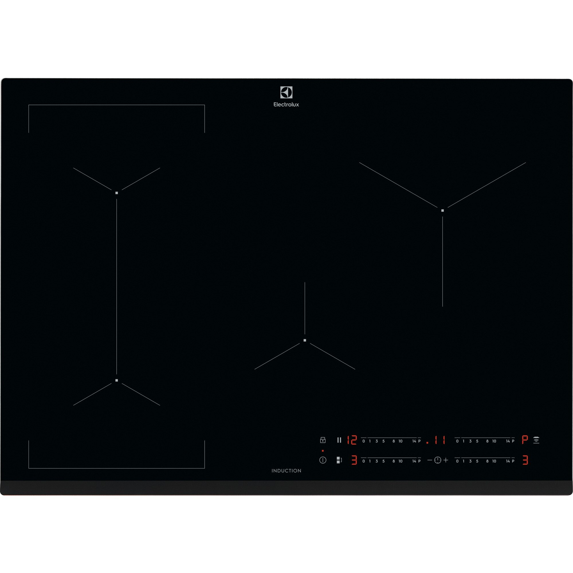 Electrolux EIV734 Zwart Ingebouwd 68 cm Inductiekookplaat zones 4 zone(s)