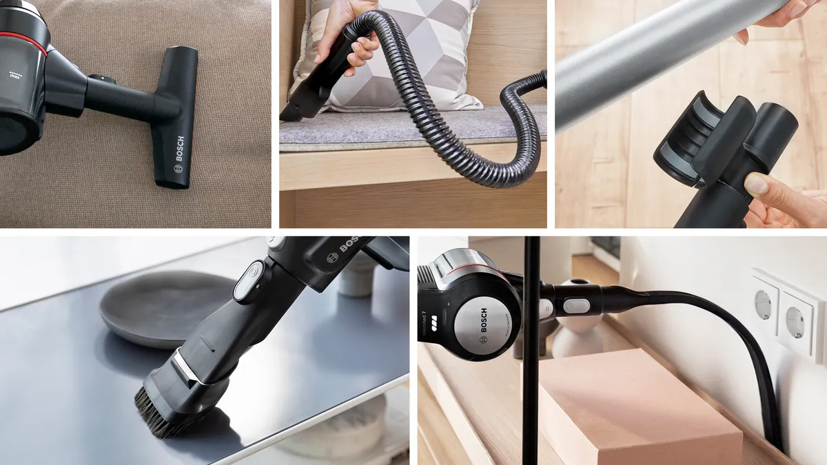 Bosch BSS715FRSH steelstofzuiger & elektrische bezem 2-in-1-steelstofzuiger Batterij/Accu Droog Zakloos 0,3 l Zwart, Zilver 5 Ah - Afbeelding 5