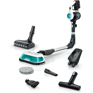 Bosch BCS71HYG1 steelstofzuiger & elektrische bezem Batterij/Accu Droog en nat HEPA Zakloos 0,3 l 23,5 W Zwart, Wit 3 Ah