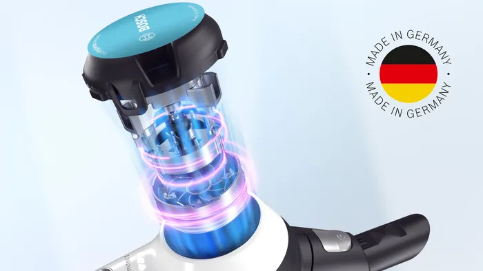 Bosch BCS71HYG1 steelstofzuiger & elektrische bezem Batterij/Accu Droog en nat HEPA Zakloos 0,3 l 23,5 W Zwart, Wit 3 Ah - Afbeelding 14