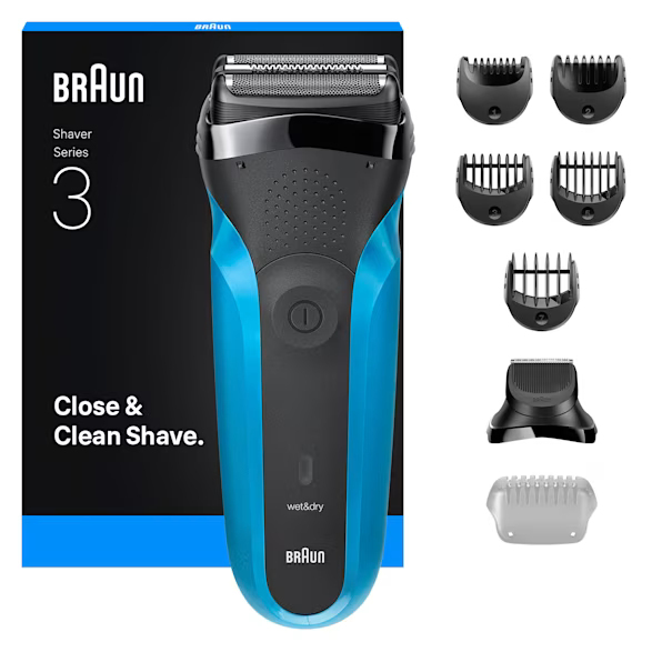 Braun Series 3 310BT Scheerapparaat met scheerblad Trimmer Zwart, Blauw