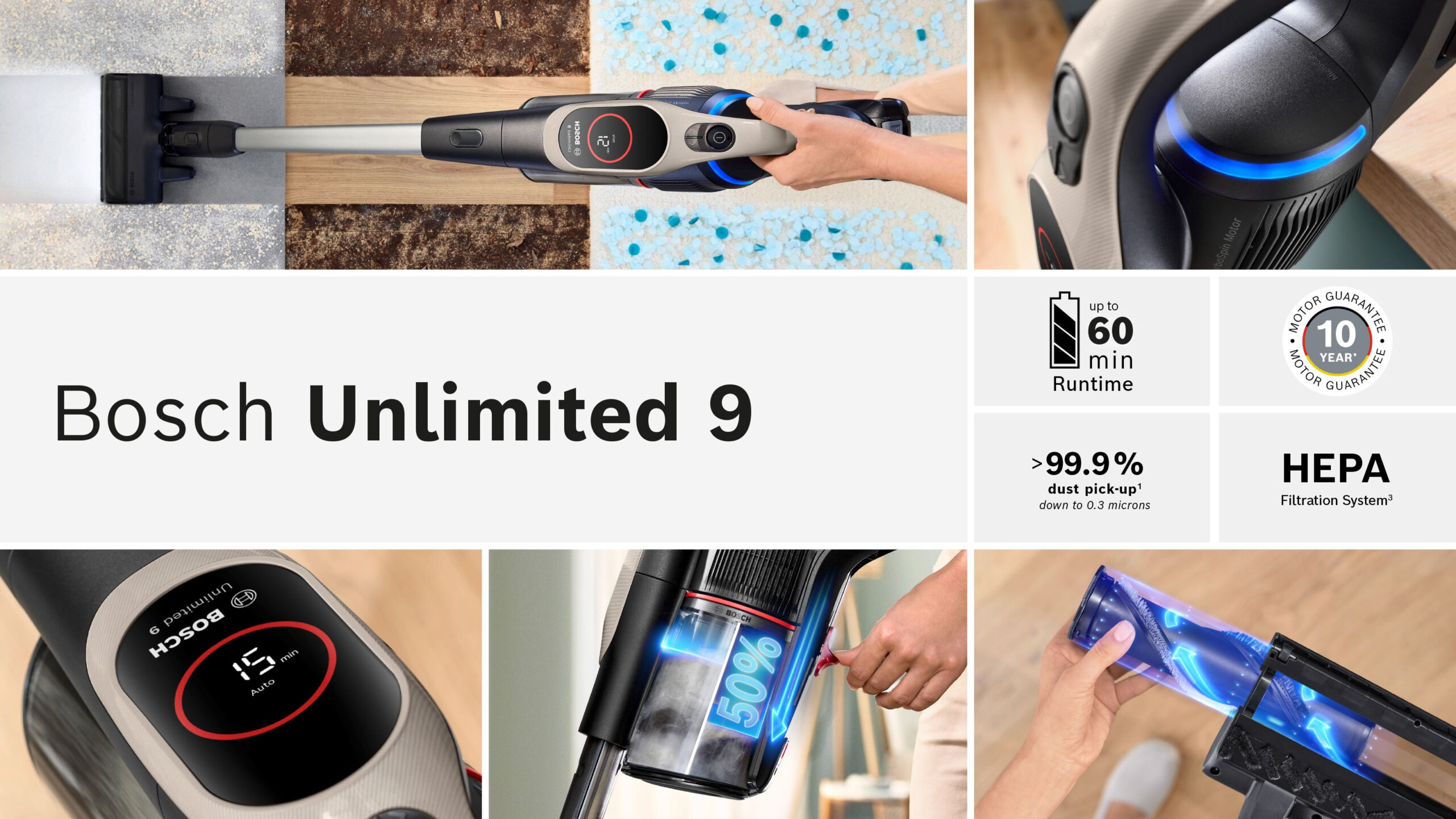 Bosch BCS931GAC steelstofzuiger & elektrische bezem Batterij/Accu Droog HEPA Zakloos 0,4 l Grafiet 3 Ah - Afbeelding 16