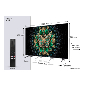 TCL C6K 75C6K tv 190,5 cm (75") 4K Ultra HD Smart TV Wifi Metallic