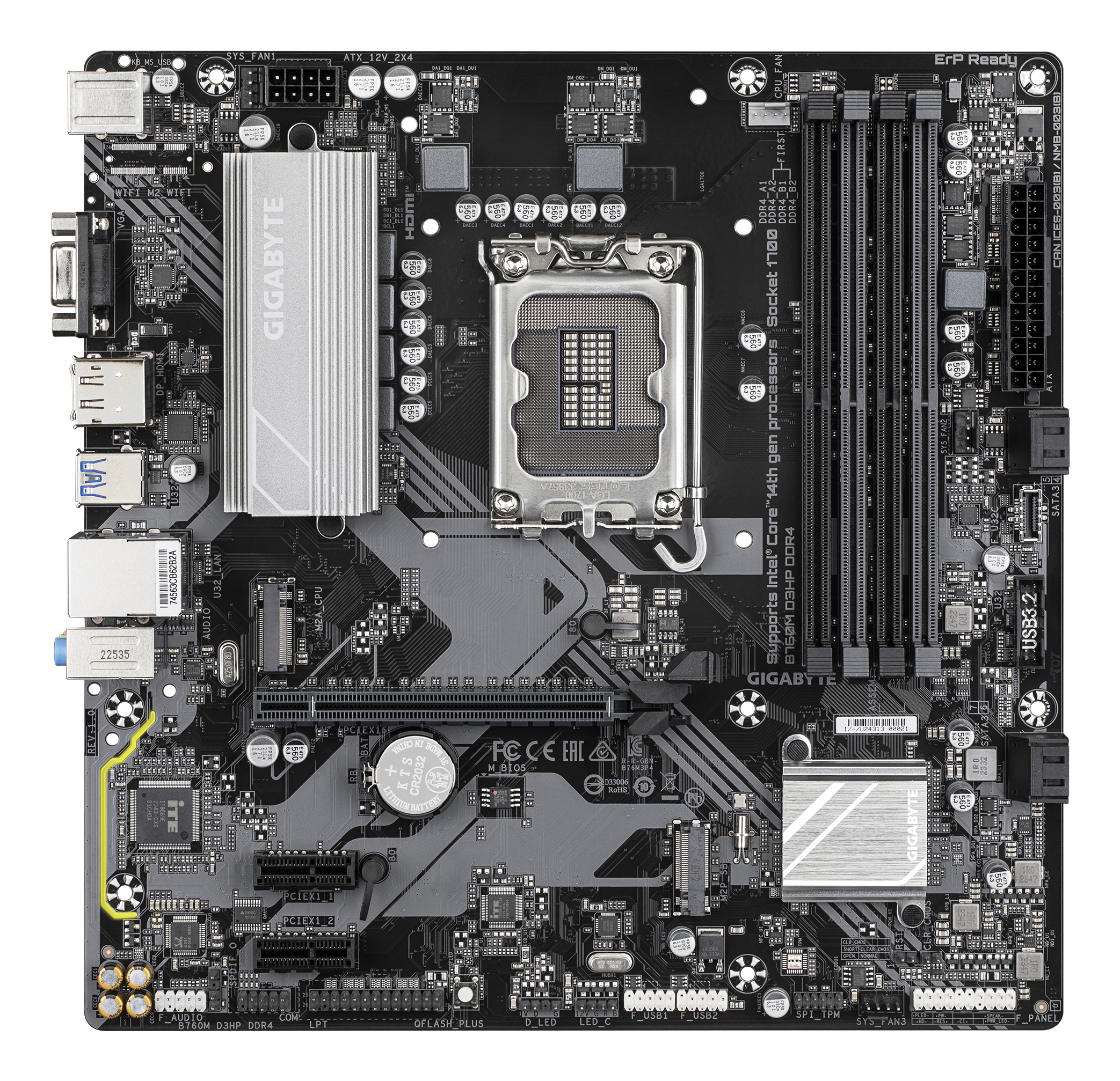 GIGABYTE B760M D3HP DDR4 moederbord Intel B760 Express LGA 1700 micro ATX - Afbeelding 2
