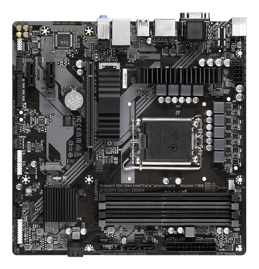 GIGABYTE B760M DS3H DDR4 moederbord Intel B760 Express LGA 1700 micro ATX - Afbeelding 5