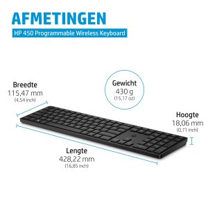 HP 450 programmeerbaar draadloos toetsenbord