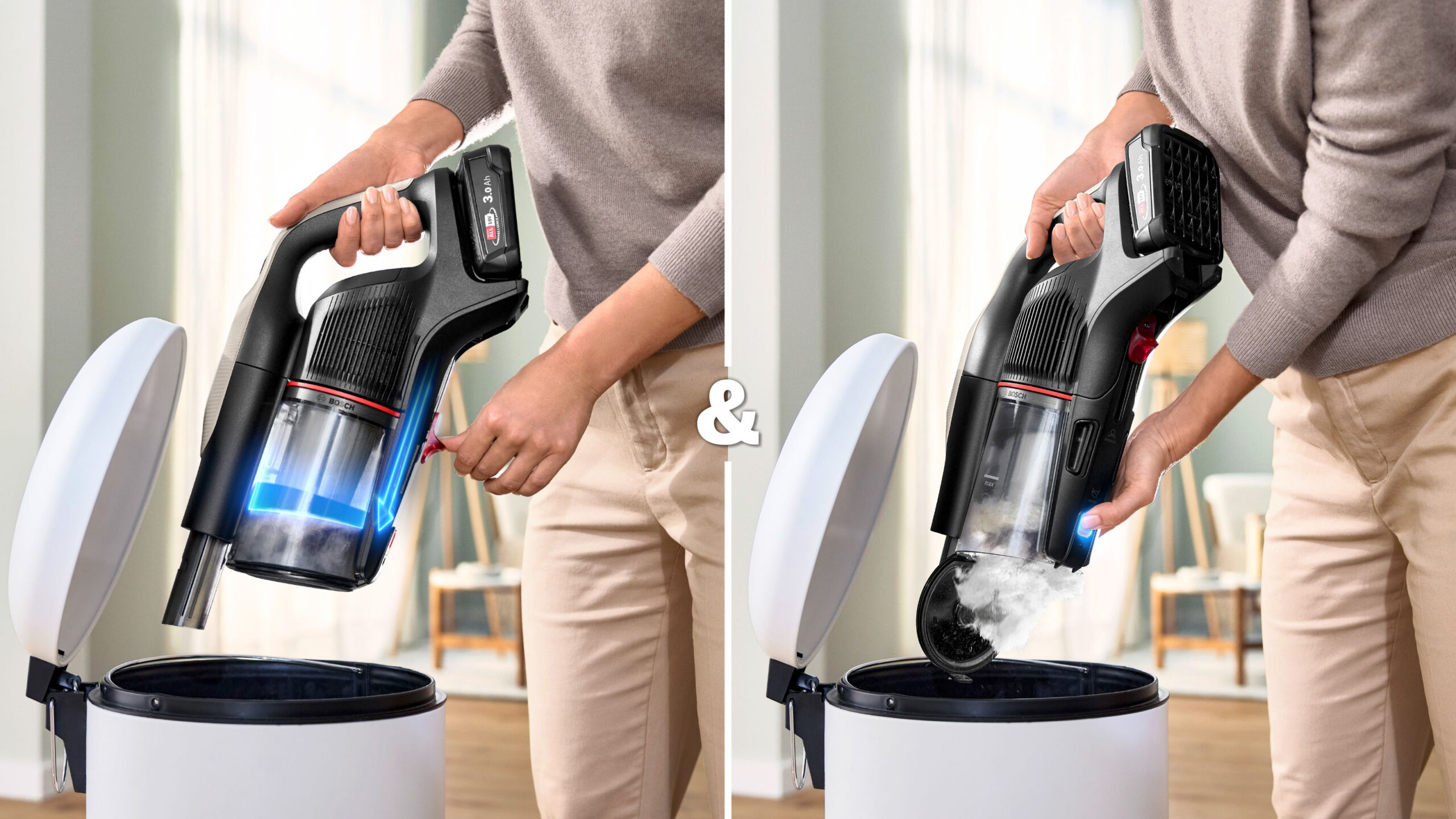 Bosch BCS931GAC steelstofzuiger & elektrische bezem Batterij/Accu Droog HEPA Zakloos 0,4 l Grafiet 3 Ah - Afbeelding 6