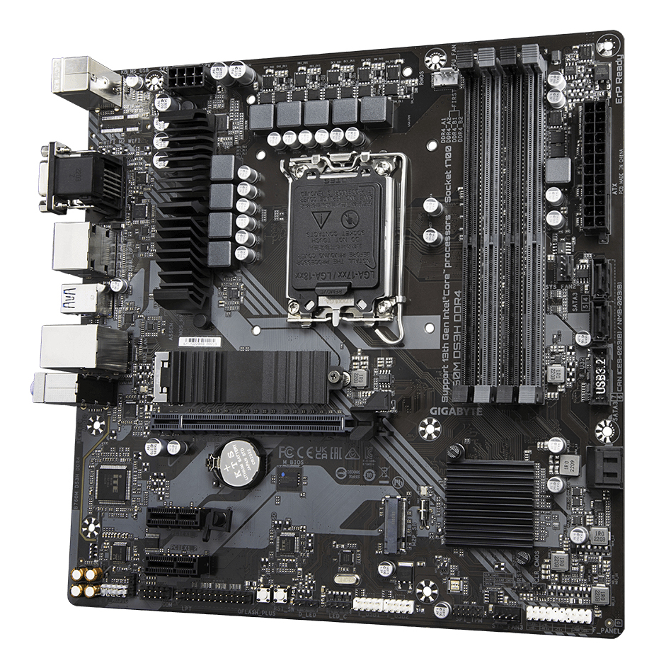 GIGABYTE B760M DS3H DDR4 moederbord Intel B760 Express LGA 1700 micro ATX - Afbeelding 2