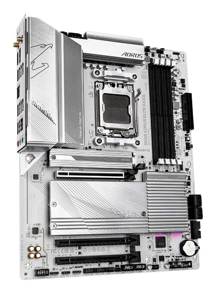 GIGABYTE B650 AORUS ELITE AX ICE moederbord AMD B650 Socket AM5 ATX - Afbeelding 2
