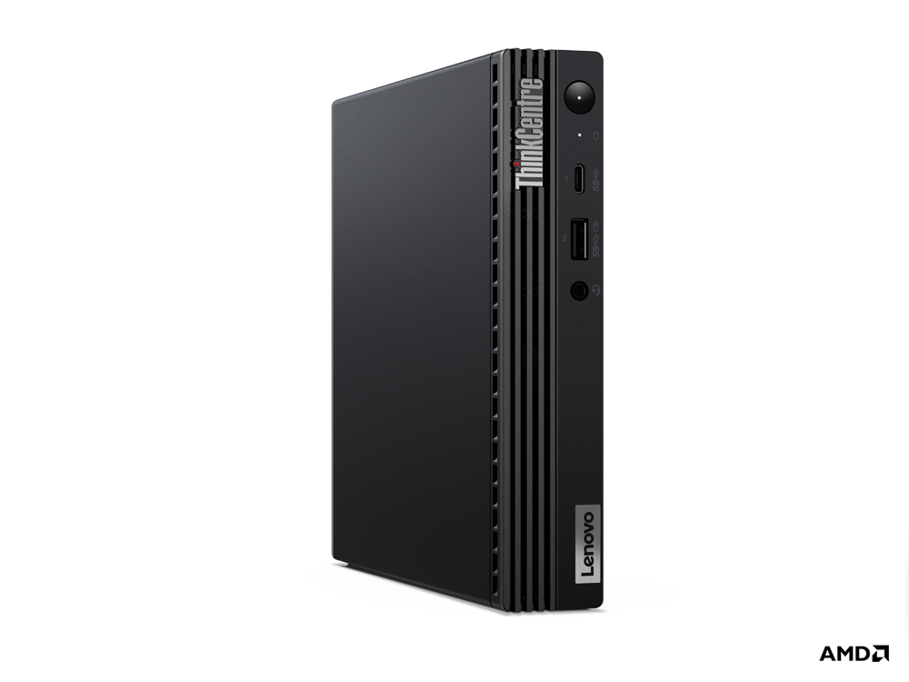 Lenovo ThinkCentre M75q AMD Ryzenâ„¢ 5 5600GE 8 GB DDR4-SDRAM 256 GB SSD Windows 11 Pro Mini PC Zwart afbeelding