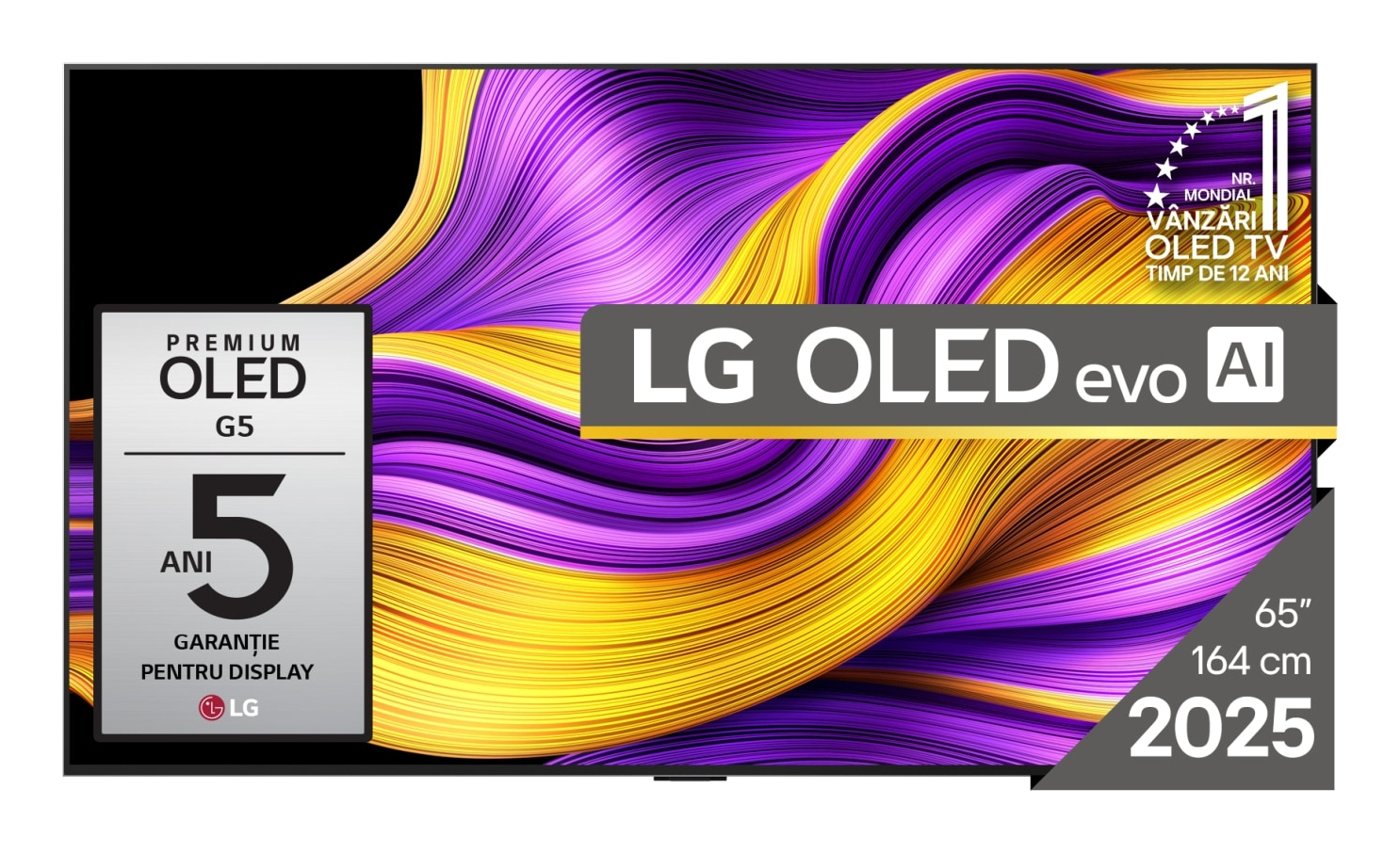 LG OLED evo AI OLED65G51LW tv 165,1 cm (65") 4K Ultra HD Smart TV Wifi Zwart afbeelding