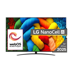 LG NanoCell AI 86NANO81A3A tv 2,18 m (86") 4K Ultra HD Smart TV Wifi Zwart