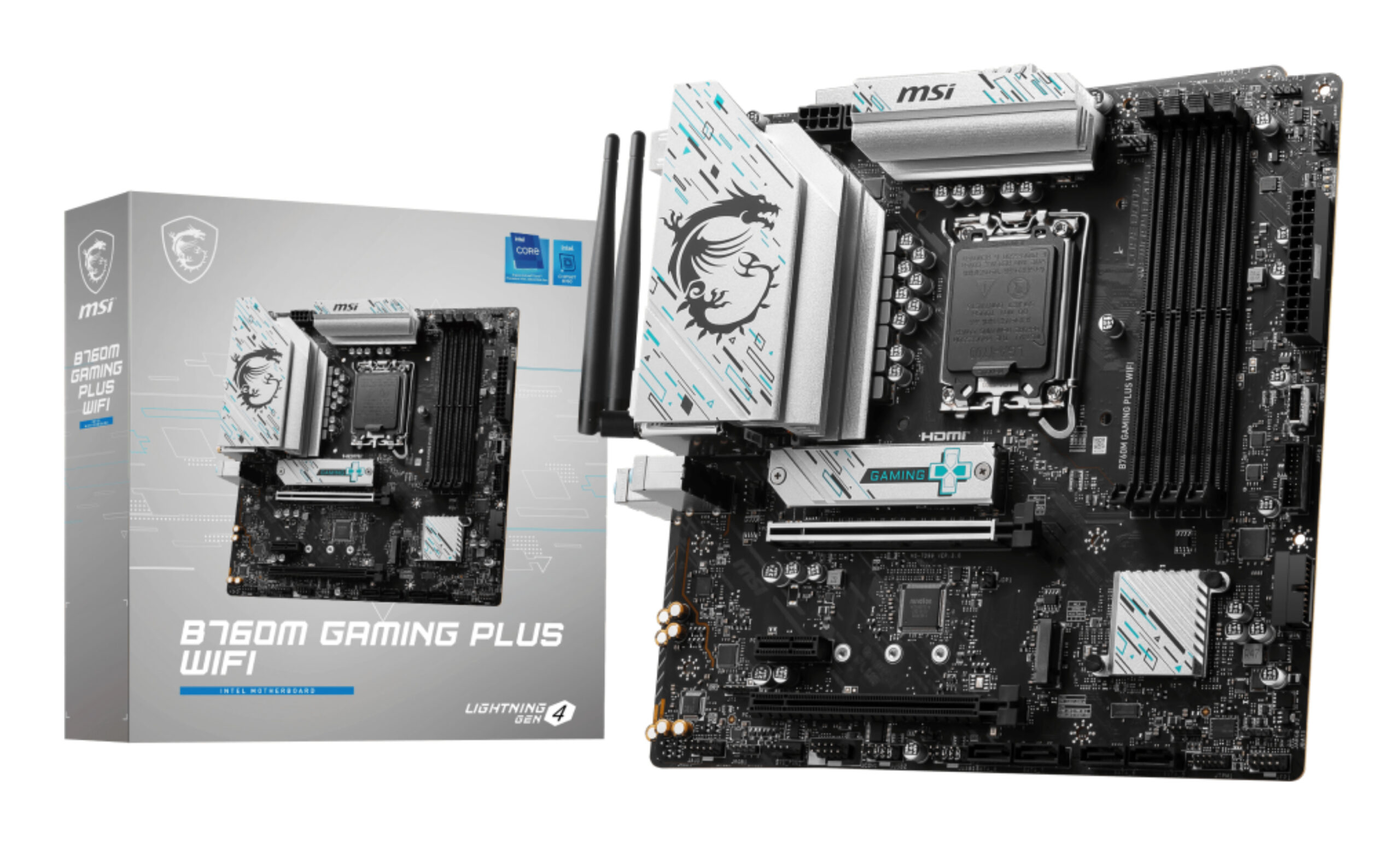 MSI B760M GAMING PLUS WIFI moederbord Intel B760 LGA 1700 micro ATX afbeelding