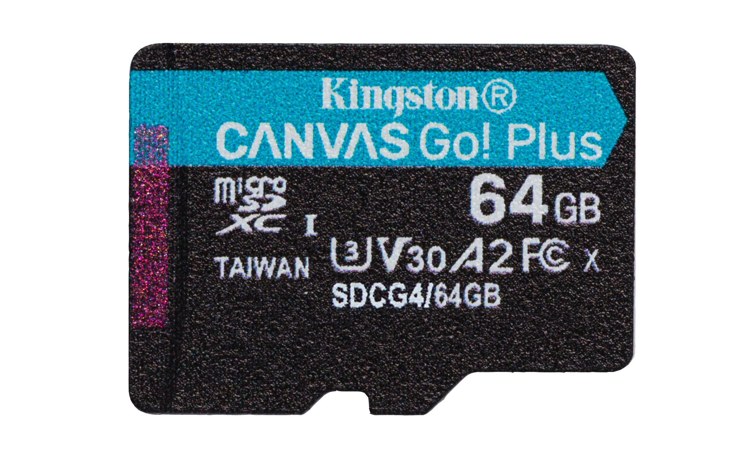 Kingston Technology 64GB microSDXC Canvas Go! Plus Gen4 200MB/s A2 U3 V30 kaart + adapter - Afbeelding 2