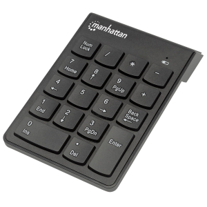 Manhattan 178846 numeriek toetsenbord Laptop/pc RF Draadloos Zwart