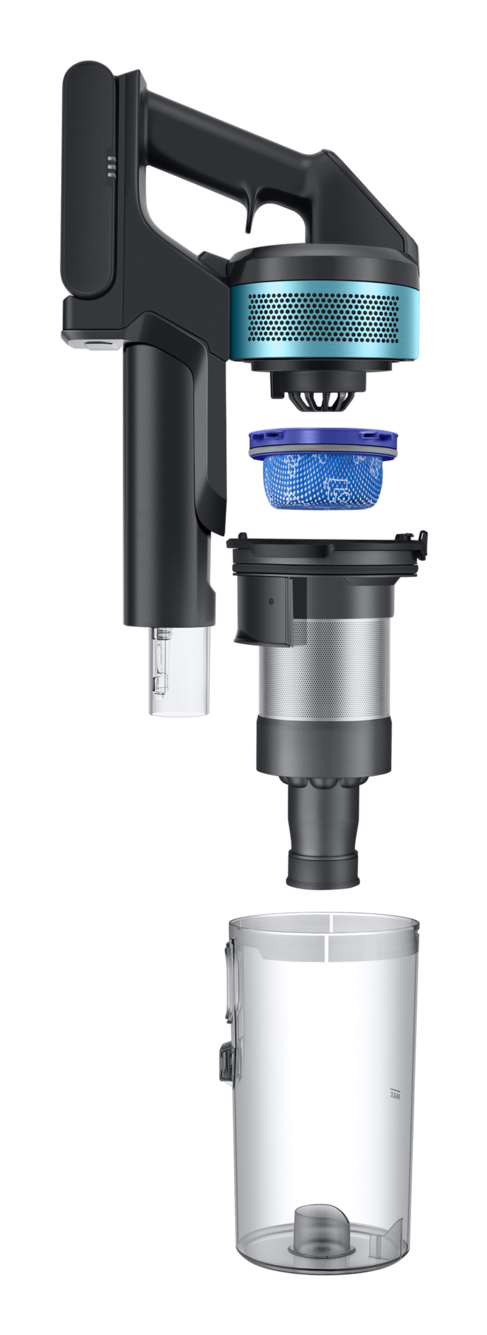 Samsung VS20B75AGR1/GE steelstofzuiger & elektrische bezem 2-in-1-steelstofzuiger Batterij/Accu Droog Zakloos 0,8 l 550 W Zwart, Chroom, Muntkleur, Blauwgroen - Afbeelding 11