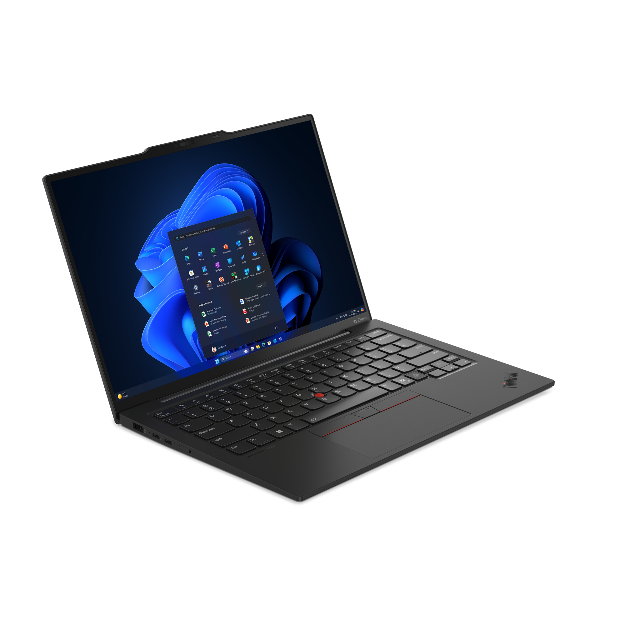 Lenovo ThinkPad X1 Carbon Gen 13 Aura Edition Intel Core Ultra 7 255U Laptop 35,6 cm (14") Touchscreen WUXGA 32 GB LPDDR5x-SDRAM 1 TB SSD Wi-Fi 6E (802.11ax) Windows 11 Pro Amerikaans Engels Zwart - Afbeelding 5