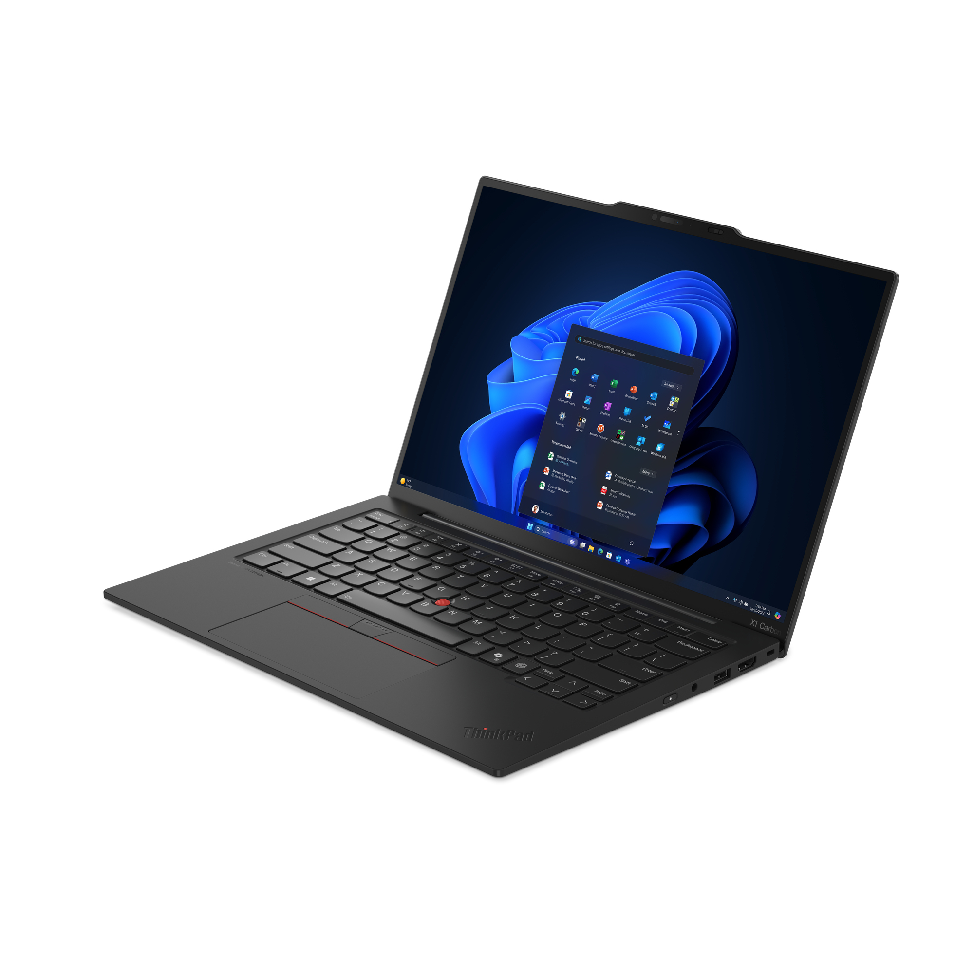 Lenovo ThinkPad X1 Carbon Gen 13 Aura Edition Intel Core Ultra 7 255U Laptop 35,6 cm (14") Touchscreen WUXGA 32 GB LPDDR5x-SDRAM 1 TB SSD Wi-Fi 6E (802.11ax) Windows 11 Pro Amerikaans Engels Zwart - Afbeelding 4